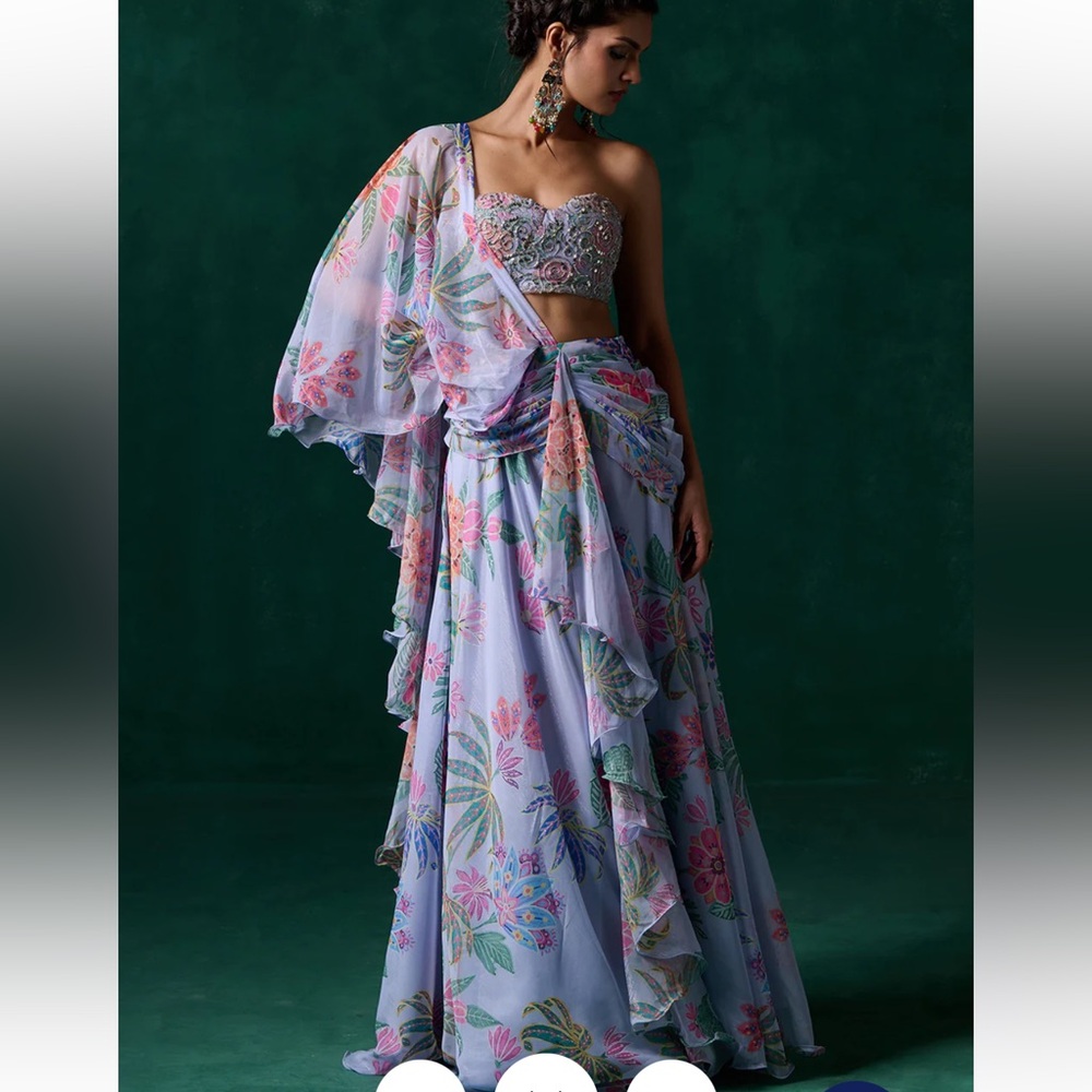Floral Pastel Saree
